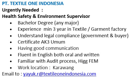 Foto lowongan Health Safety & Environment Supervisor